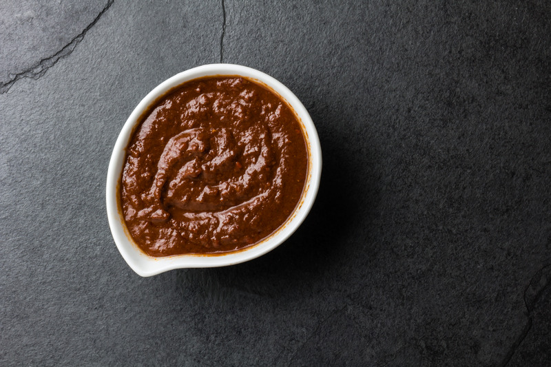Mexican sauce salsa chocolate chili mole poblano